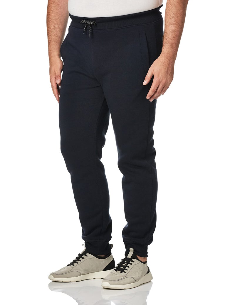 WT02 Men's Fleece Sweatpants & Joggers (Regular & Extended Sizes), Navy, Small - Image 1